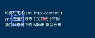 如何利用 $sent_http_content_type 变量在日志中关联统计不同响应状态码下的 MIME 类型分布