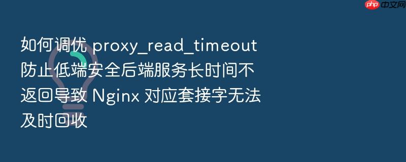 如何调优 proxy_read_timeout 防止低端安全后端服务长时间不返回导致 nginx 对应套接字无法及时回收