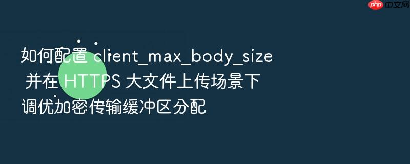 如何配置 client_max_body_size 并在 https 大文件上传场景下调优加密传输缓冲区分配