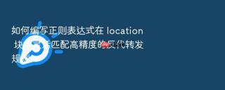 如何编写正则表达式在 location 块中灵活匹配高精度的反代转发规则