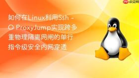 如何在Linux利用Ssh -O ProxyJump实现跨多重物理隔离网闸的单行指令级安全内网穿透