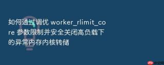 如何通过调优 worker_rlimit_core 参数限制并安全关闭高负载下的异常内存内核转储