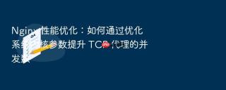 nginx 性能优化:如何通过优化系统内核参数提升 tcp 代理的并发数