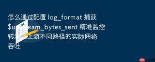 怎么通过配置 log_format 捕获 $upstream_bytes_sent 精准监控转发至上游不同路径的实际网络吞吐
