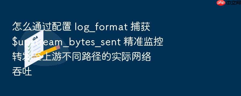 怎么通过配置 log_format 捕获 $upstream_bytes_sent 精准监控转发至上游不同路径的实际网络吞吐
