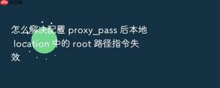 怎么解决配置 proxy_pass 后本地 location 中的 root 路径指令失效