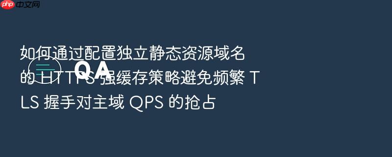 如何通过配置独立静态资源域名的 https 强缓存策略避免频繁 tls 握手对主域 qps 的抢占
