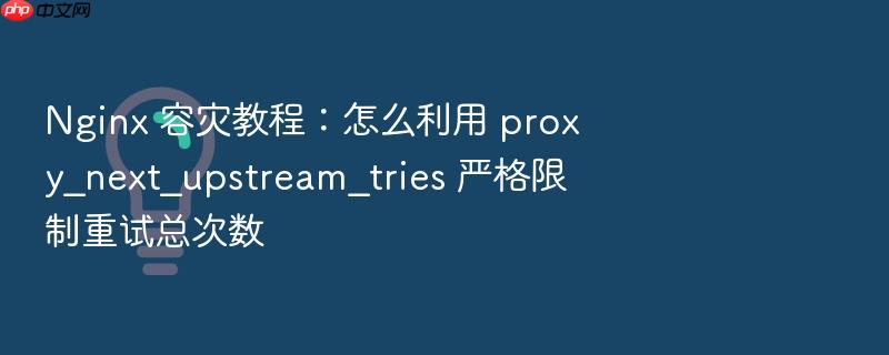 nginx 容灾教程:怎么利用 proxy_next_upstream_tries 严格限制重试总次数