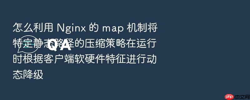 怎么利用 nginx 的 map 机制将特定静态路径的压缩策略在运行时根据客户端软硬件特征进行动态降级