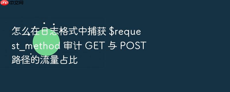 怎么在日志格式中捕获 $request_method 审计 get 与 post 路径的流量占比