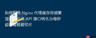 如何利用 nginx 代理缓存将频繁变动的公共 api 接口转化为每秒级的高性能切片