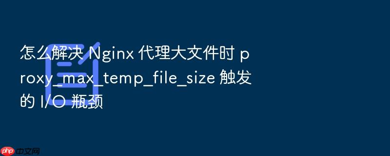 怎么解决 nginx 代理大文件时 proxy_max_temp_file_size 触发的 i/o 瓶颈