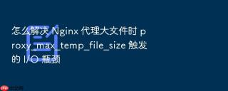怎么解决 nginx 代理大文件时 proxy_max_temp_file_size 触发的 i/o 瓶颈