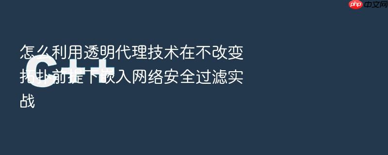 怎么利用透明代理技术在不改变拓扑前提下嵌入网络安全过滤实战