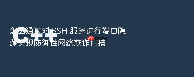 怎么通过对 ssh 服务进行端口隐藏实现防御性网络欺诈扫描