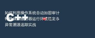 如何利用操作系统自动加固审计特性保障服务器运行环境稳定与异常溯源追踪实战