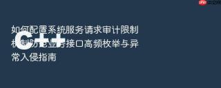 如何配置系统服务请求审计限制机制防范业务接口高频枚举与异常入侵指南