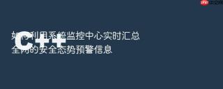 如何利用系统监控中心实时汇总全网的安全态势预警信息