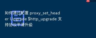 如何通过配置 proxy_set_header upgrade $http_upgrade 支持协议平滑升级