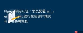 nginx 双向认证：怎么配置 ssl_verify_client 强行校验客户端实体证书的有效性