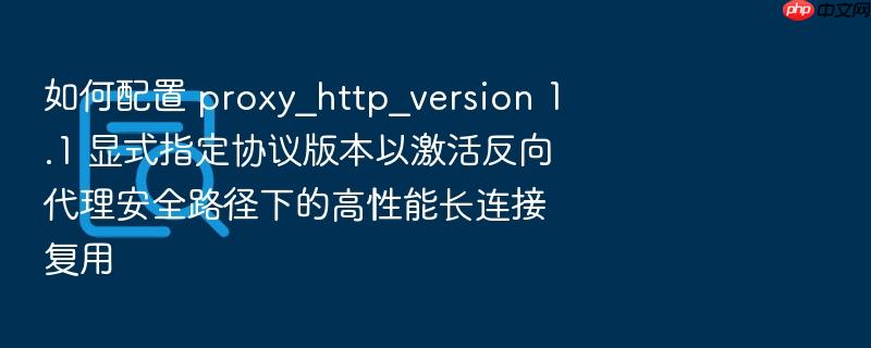 如何配置 proxy_http_version 1.1 显式指定协议版本以激活反向代理安全路径下的高性能长连接复用