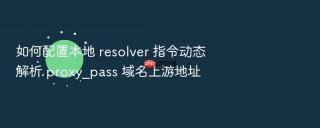如何配置本地 resolver 指令动态解析 proxy_pass 域名上游地址