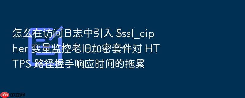 怎么在访问日志中引入 $ssl_cipher 变量监控老旧加密套件对 https 路径握手响应时间的拖累