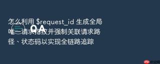 怎么利用 $request_id 生成全局唯一请求指纹并强制关联请求路径、状态码以实现全链路追踪