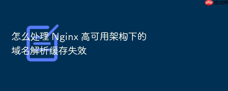 怎么处理 nginx 高可用架构下的域名解析缓存失效