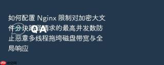 如何配置 nginx 限制对加密大文件分块路径请求的最高并发数防止恶意多线程拖垮磁盘带宽与全局响应