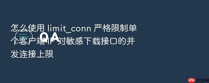 怎么使用 limit_conn 严格限制单个客户端 ip 对敏感下载接口的并发连接上限