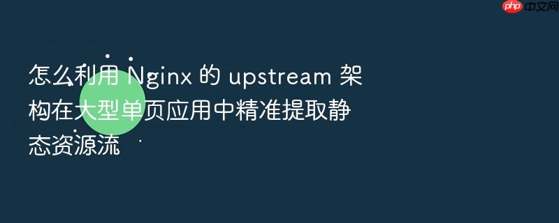 怎么利用 nginx 的 upstream 架构在大型单页应用中精准提取静态资源流