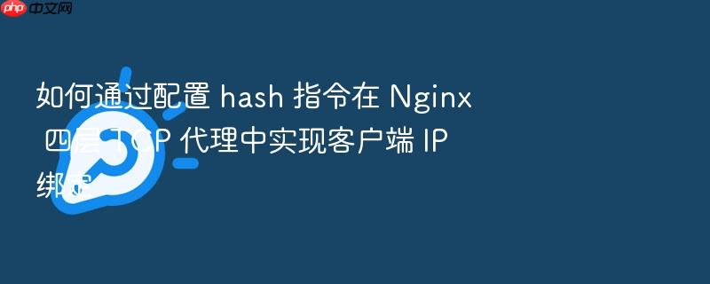 如何通过配置 hash 指令在 nginx 四层 tcp 代理中实现客户端 ip 绑定