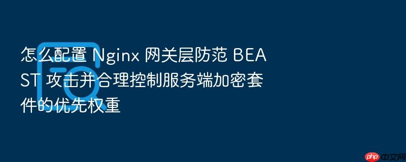 怎么配置 nginx 网关层防范 beast 攻击并合理控制服务端加密套件的优先权重