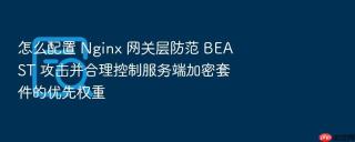 怎么配置 nginx 网关层防范 beast 攻击并合理控制服务端加密套件的优先权重