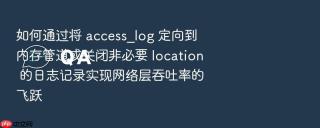 如何通过将 access_log 定向到内存管道或关闭非必要 location 的日志记录实现网络层吞吐率的飞跃