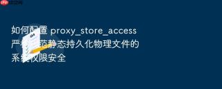 如何配置 proxy_store_access 严格规范静态持久化物理文件的系统权限安全