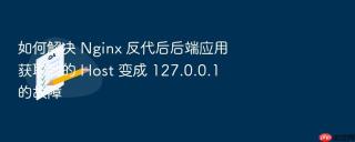 如何解决 nginx 反代后后端应用获取到的 host 变成 127.0.0.1 的故障