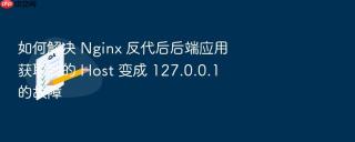 如何解决 Nginx 反代后后端应用获取到的 Host 变成 127.0.0.1 的故障