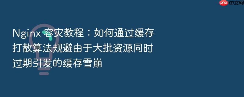 nginx 容灾教程:如何通过缓存打散算法规避由于大批资源同时过期引发的缓存雪崩