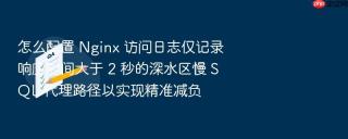 怎么配置 Nginx 访问日志仅记录响应时间大于 2 秒的深水区慢 SQL 代理路径以实现精准减负