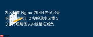 怎么配置 nginx 访问日志仅记录响应时间大于 2 秒的深水区慢 sql 代理路径以实现精准减负