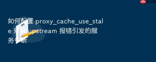 如何配置 proxy_cache_use_stale 规避 upstream 报错引发的服务中断