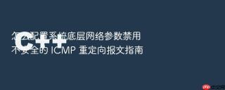 怎么配置系统底层网络参数禁用不安全的 ICMP 重定向报文指南