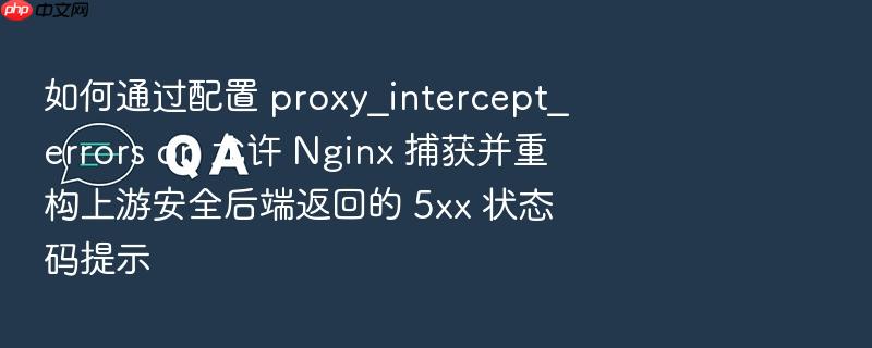 如何通过配置 proxy_intercept_errors on 允许 nginx 捕获并重构上游安全后端返回的 5xx 状态码提示