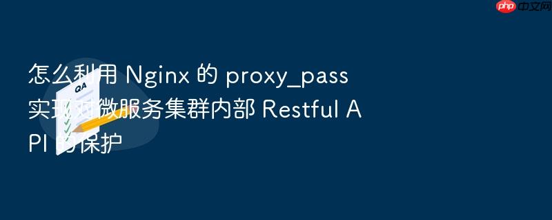 怎么利用 nginx 的 proxy_pass 实现对微服务集群内部 restful api 的保护