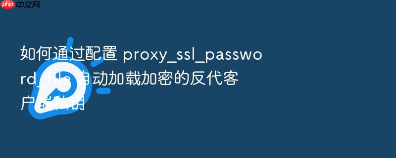 如何通过配置 proxy_ssl_password_file 自动加载加密的反代客户端私钥