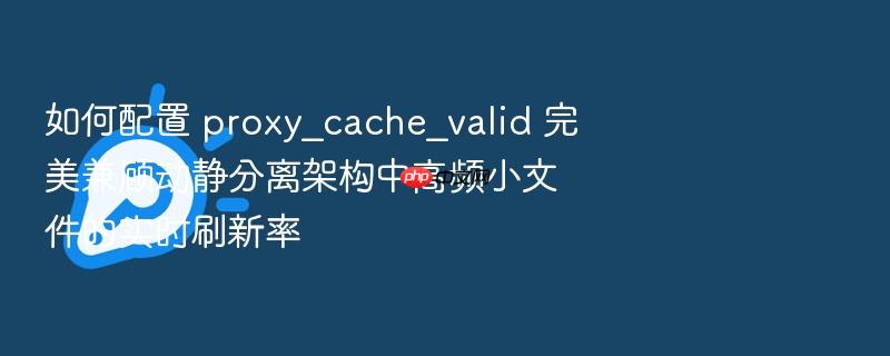 如何配置 proxy_cache_valid 完美兼顾动静分离架构中高频小文件的实时刷新率