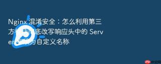 Nginx 混淆安全：怎么利用第三方模块彻底改写响应头中的 Server 字段为自定义名称