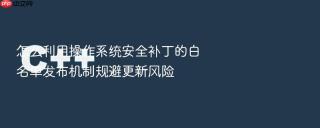 怎么利用操作系统安全补丁的白名单发布机制规避更新风险